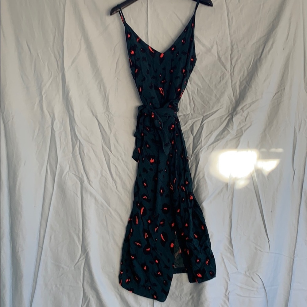 Shein leopard wrap dress